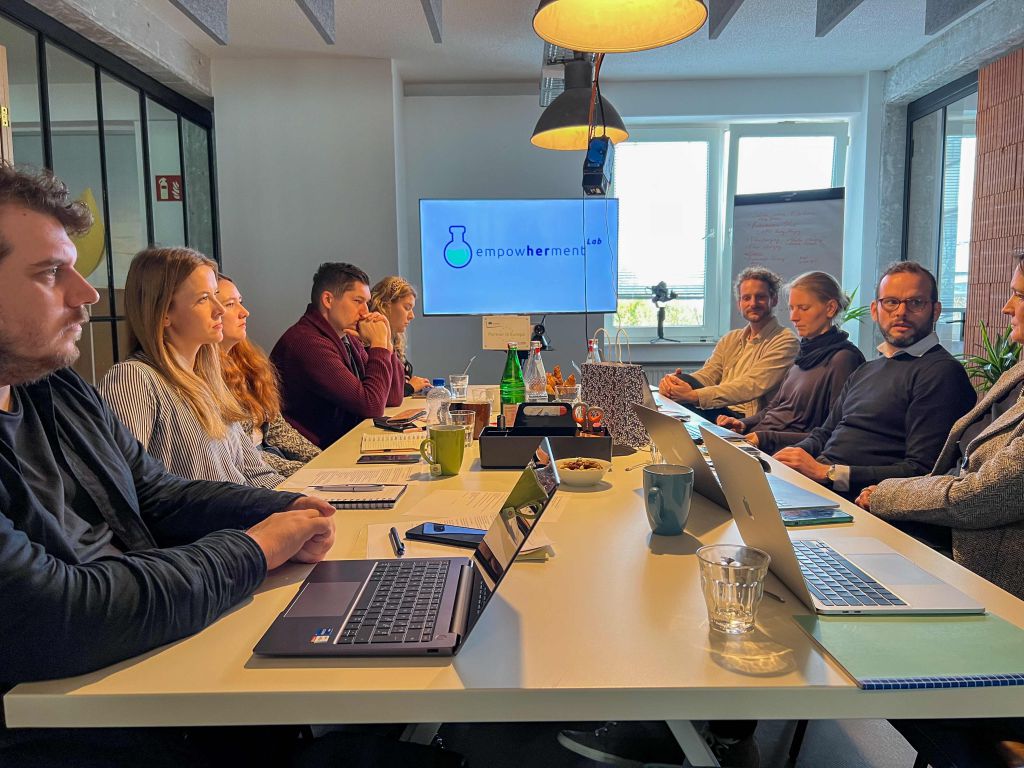 Group working at desk